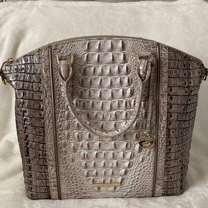 Brahmin Large Duxbury Fairest Grey Breakwater,EUC